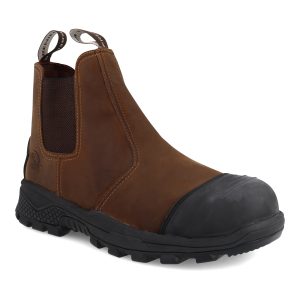 BROWN BUFFALO CHELSEA BOOT (RUBBER TOE COVER)
