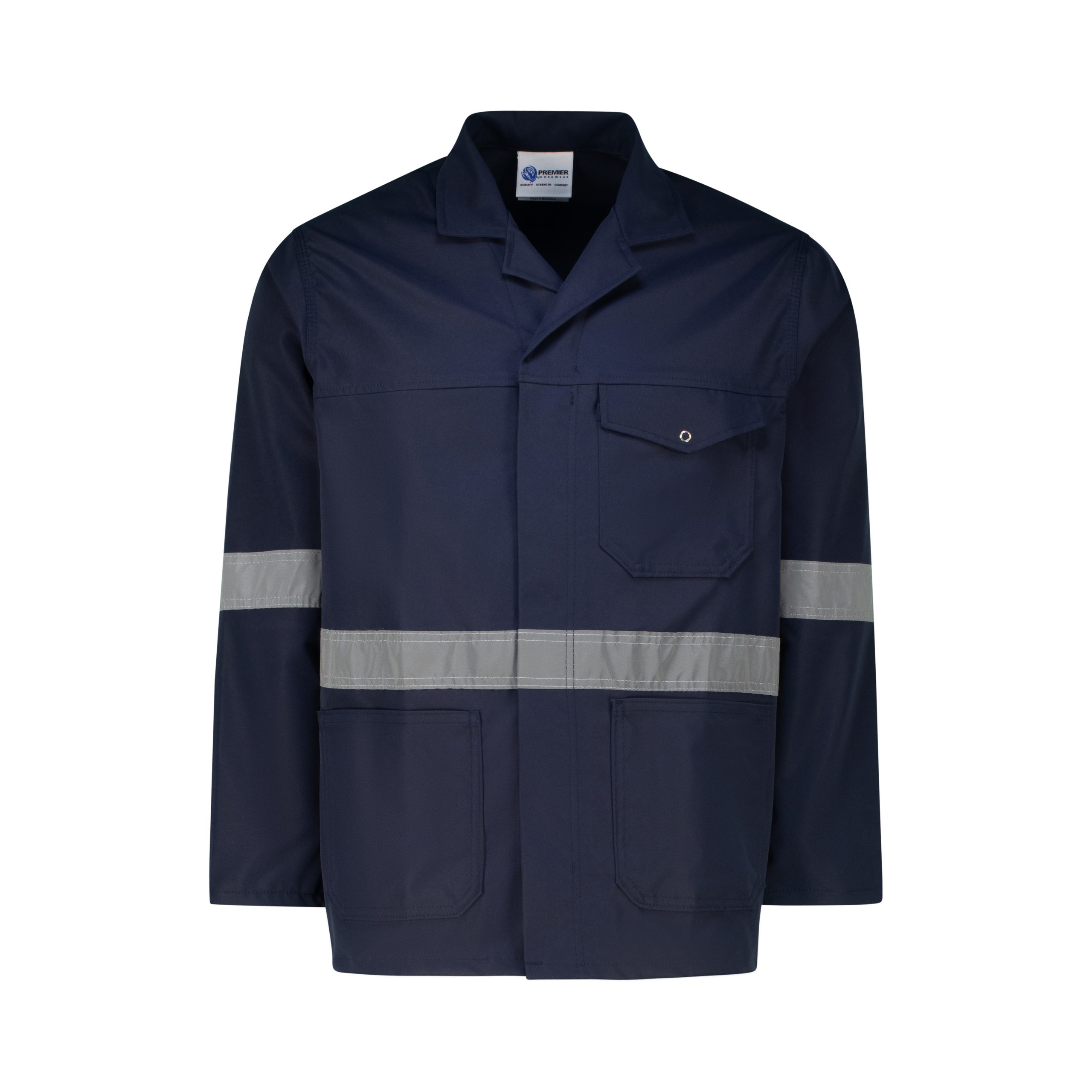 FlexiCool Work Jacket – Navy with Silver Reflective Tape - Image 4