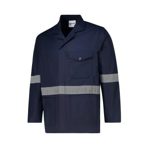 FlexiCool Work Jacket – Navy with Silver Reflective Tape