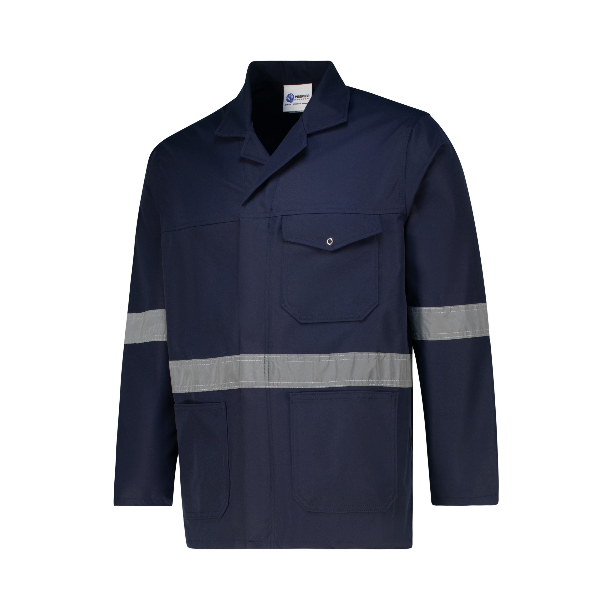 FlexiCool Work Jacket – Navy with Silver Reflective Tape