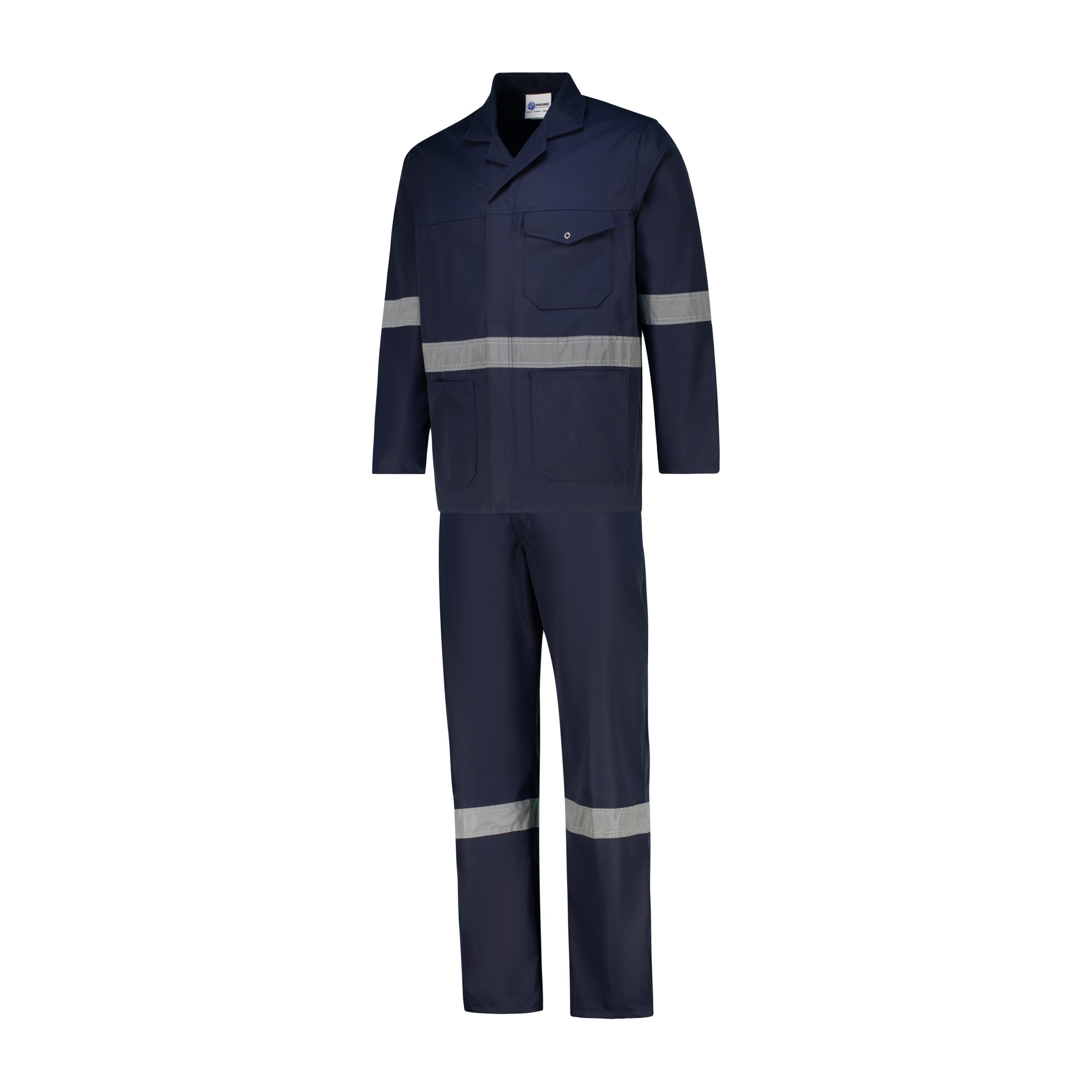 FlexiCool 2-Piece Conti Suit – Navy with Silver Reflective Tape - Image 3
