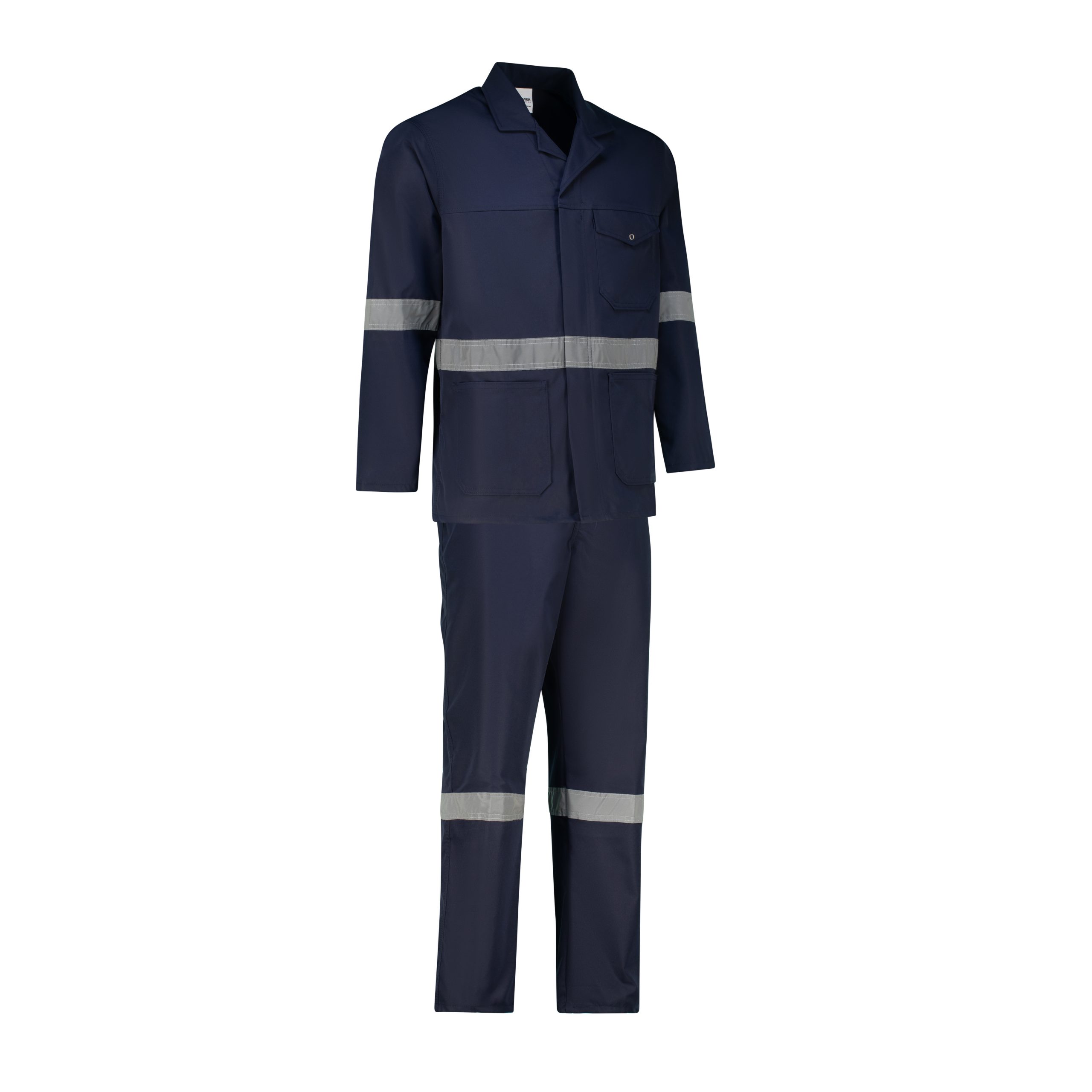 FlexiCool 2-Piece Conti Suit – Navy with Silver Reflective Tape - Image 2